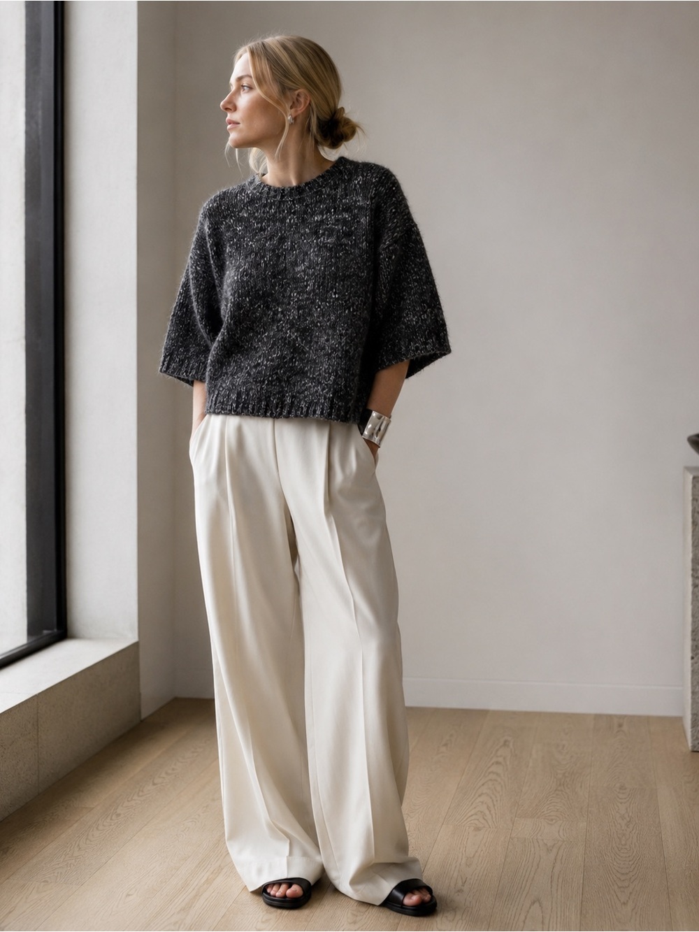 Malene Birger Idama Marled Wool Blend Sweater - Picture 7 of 7